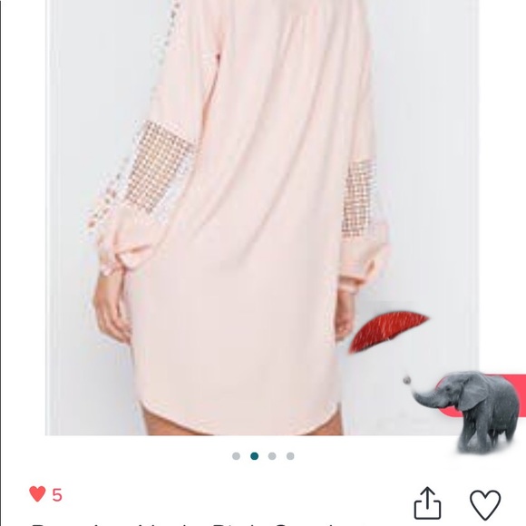 🎉HOSTpick🎉🖤Revolve Nude/Pink Crochet Dress /Trim Tuni…. ON HOLD - Picture 3 of 3